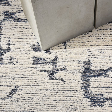 Calvin Klein Rugs Sculptural CK009 Luxurious Hand Tufted Wool Modern Blue, Grey Ivory Rug