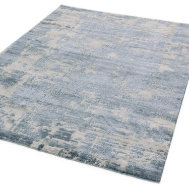 Asiatic London Astral AS04 Blue Shiny Acrylic Cotton Abstract Textured Hallway Runner Rug 80x150 cm