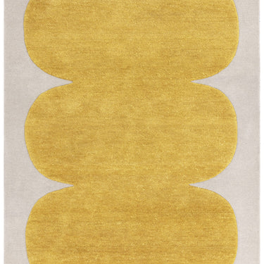 Asiatic London Canvas Sculpt Retro Tufted Yellow Handmade Wool Abstract Geometric Rug