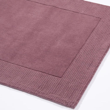 Esme Wool Bordered Plain Hall Rug for Hallways Soft Vibrant Colours Hand Carved Runner Rug in 60x230 cm