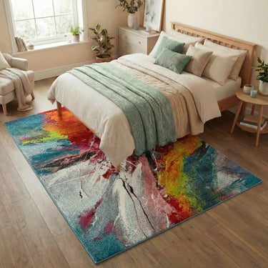 Consept Looms Art105 Multi Pictorial Pop Multicoloured Polypropylene Abstract Floral Rug