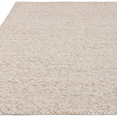 Zander Oyster Hand Woven Chunky Boucle Wool Plain Rug
