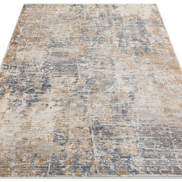 Pollo 102 Modern Abstract Grey Rug Runner by Consept Looms