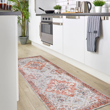 Origins Marrakesh Washable Rug Traditional Medallion Bedroom Living Room Multi Rug