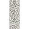 City Animal Print Zebra Boho Grey, Charcoal & Light Beige Rug - Runner 80x220 cm (2'7'' x 7'3'')