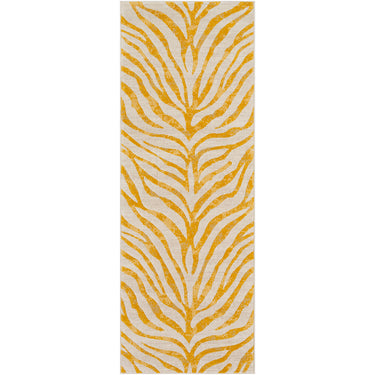 City Animal Print Zebra Boho Runner Yellow