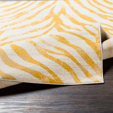 City Animal Print Zebra Boho Runner Yellow