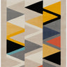 City Geometric Runner Skandi Taupe, Mustard & Aqua Rug - Runner 80x220 cm (2'7'' x 7'3'')