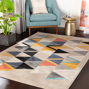 City Geometric  Runner Taupe