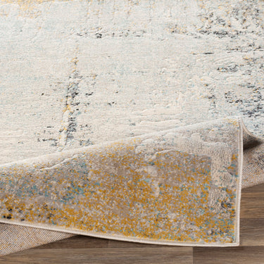 City Abstract Modern Marble Runner Yellow
