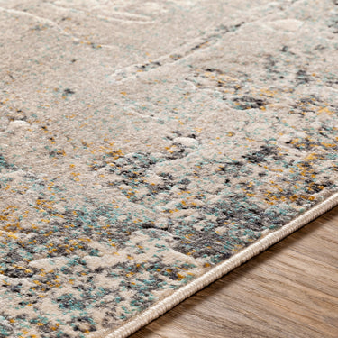City Abstract Modern Marble Runner Yellow
