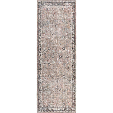 Colin Vintage Traditional Washable Runner Brown