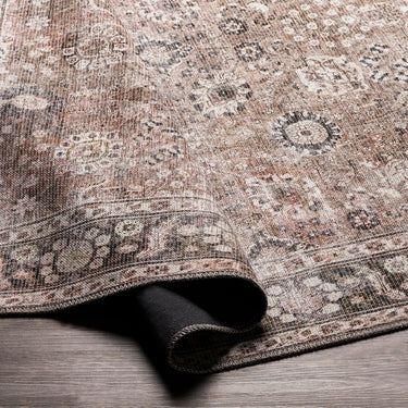 Colin Vintage Traditional Washable Runner Brown
