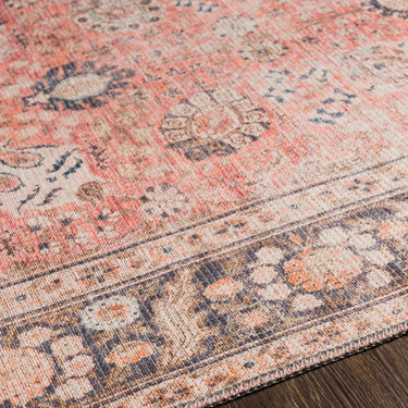 Colin Vintage Traditional Washable Runner Orange