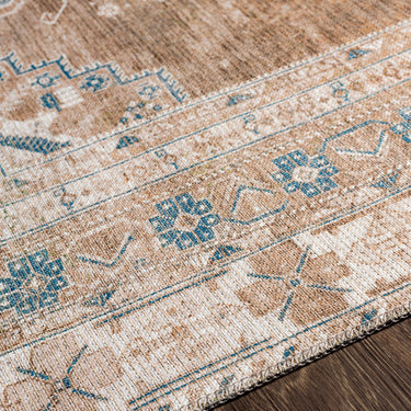 Colin Vintage Traditional Washable Runner Brown