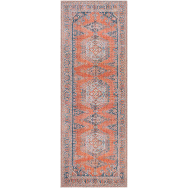 Colin Vintage Traditional Washable Runner Orange