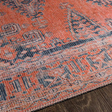 Colin Vintage Traditional Washable Runner Orange