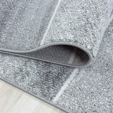 Modern Geometric Brick Wall Pattern Design Grey Rug 160 x 230 cm