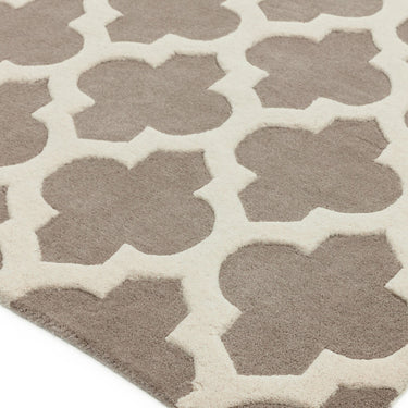 Asiatic London Artisan Lattice Tufted Sand Beige Wool Geometric Soft Rug 120x170 cm