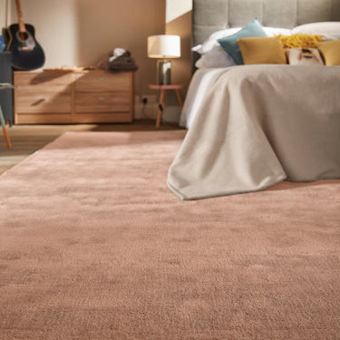 Rug Guru Coral Pink By Origins Wool Viscose Modern Rug