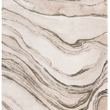 Asiatic London Mirage Quartz Marbled Texture Green Natural Polypropylene Abstract Textured Rug