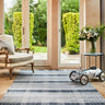 Phoenox Origins Highland Check Navy Blue Hand-Woven Geometric Checked Tartan Hallway Runner Rug - Navy - Runner 67x200 cm (2'2"x6'7")