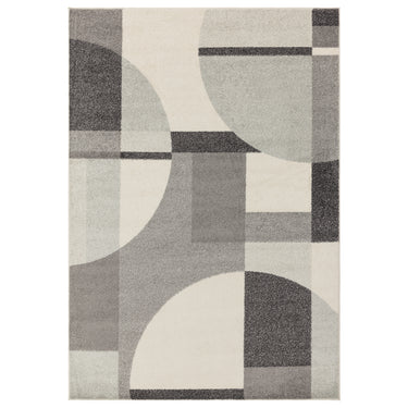 Muse Mu20 Modern Art Deco Style Geometric Grey Black Rug