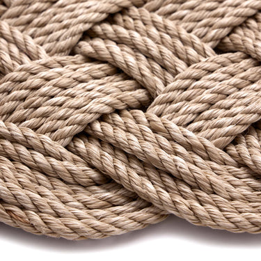 Outdoor Lovers Knot Beige Rope Doormat Entrance Mat, Reversible Door Mat in 45 x 75 cm