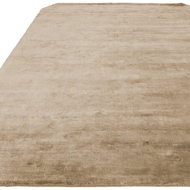 Gleam Luxury Contemporary Modern Shiny Plain Hand Woven Viscose Beige Natural Rug