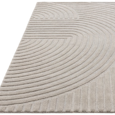 Hague Modern Hand Made Wool Rug in Silver