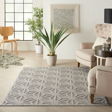 By Cozumel Garden Patio Trellis Living Bathroom Hand-Carved Polypropylene Abstract Geometric Rug