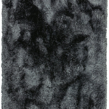 Plush Plain Shaggy High Pile Thick Silky Fluffy Soft Hand Woven Slate Grey Rug