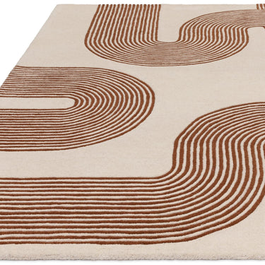 Asiatic London Matrix Arches MAX85 Contemporary Retro Amber Handmade Wool Abstract Rug