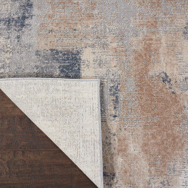 Nourison Rustic Textures RUS02 Ivory Beige Grey Jute Polypropylene Abstract Textured Hallway Runner Rug
