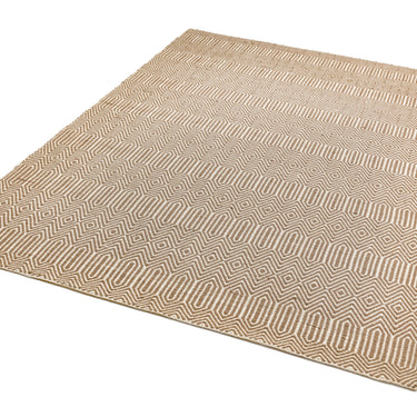 Sloan Hand Woven Flatweave Ethnic Rug or Runner in Taupe - Small 100x150 cm (3'4"x4'11")