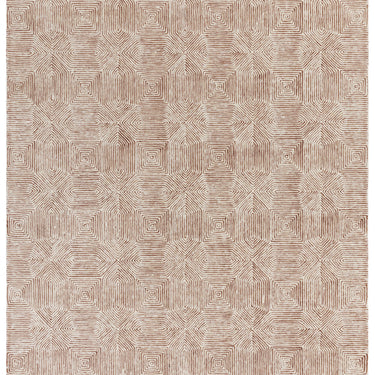 Asiatic London Camden Tufted Kaleidescope Terracotta Wool Viscose Geometric Textured Rug