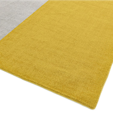 Blox Mustard Hand Made Wool Geometric Blocks Rug
