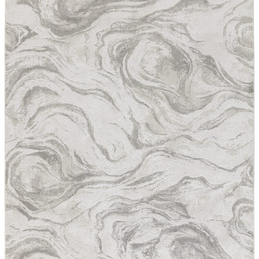 Lavico Swirl Marbled Rug Modern Abstract Silk Shiny Rug by Clarke & Clarke in Champagne Beige