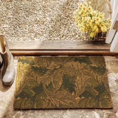 Acanthus Leaf Green Coir Doormat English Heritage Floor Mat