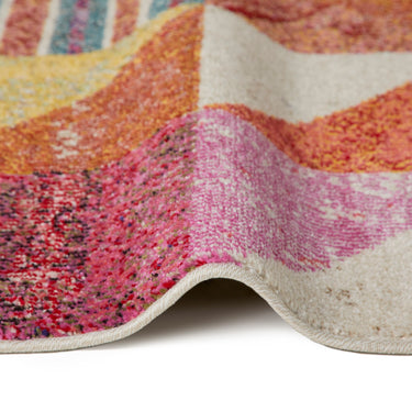 Carnaval CAR102 Vibrant Multi Colours Modern Geometric Rug by Concept Looms