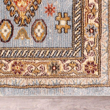URCO Cashmere 5567 Blue Oriental Traditional Floral Kilim Hallway Runner Rug 66x240 cm