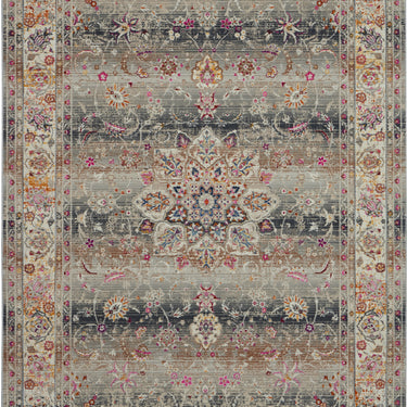 Nourison Kashan VKA01 Classic Grey Polypropylene Persian Oriental Traditional Rug