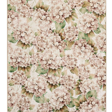 Hug Eco-Washable Wild Hydrangea Non-Slip Vintage Floral Rug