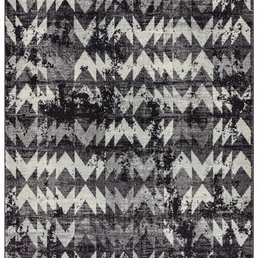 Nova NV28 Chevron Modern Abstract Geometric Rug in Black White 160 x 230 cm