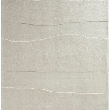 Origins Sculptured Rock Tufted Cream Wool Textured Modern Rug