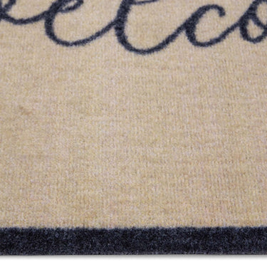 My Nylon Pattern Welcome Linear Washable Non-Slip Bordered Rug 50x75 cm