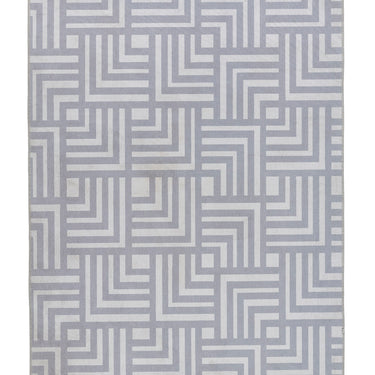 Origins Soho Washable Rug Geometric Bedroom Living Room Grey Rug