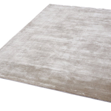 Katherine Carnaby Chrome Hand Made Rug Modern Plain Viscose Silky Shiny Luxurious Latte Rug