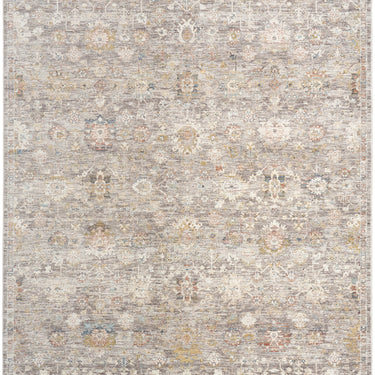 Nourison Antique Fusion ANF05 Bordered Grey Traditional Vintage Abstract Floral Rug