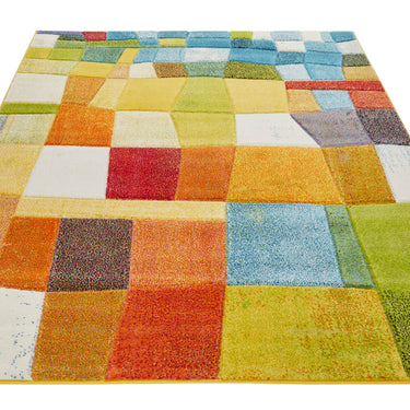 Consept Looms Viva VIV102 Bright Multicolours By Concept Jute Polypropylene Geometric Rug